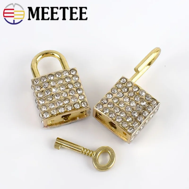 Meetee 2/5/10 шт. 23*36 мм металлические стразы квадратная застежка пряжка сделай сам