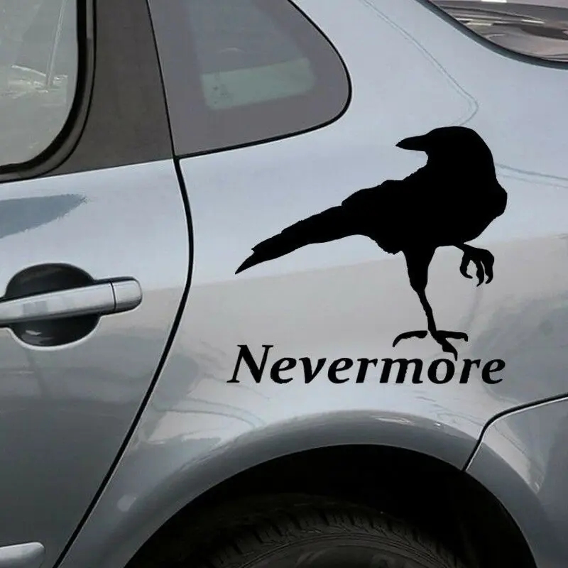 13 см * Ворон NEVERMORE автомобильная виниловая наклейка на бампер Эдгар Аллан Poe