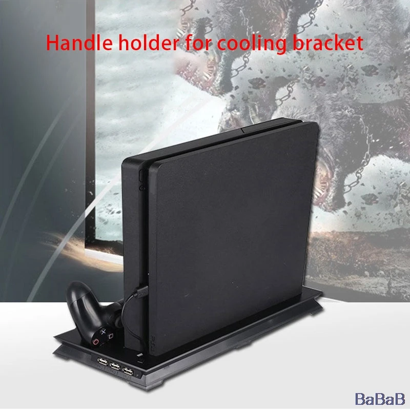 Подставка для консоли PS4 Slim с охлаждающим вентилятором зарядная док станция двух