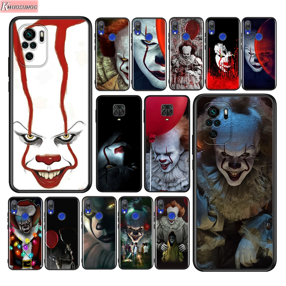 

Pennywise Clown Horror Silicone Cover For Xiaomi Redmi Note 10 10S 9 9S Pro Max 9T 8T 8 7 6 5 Pro 5A Phone Case