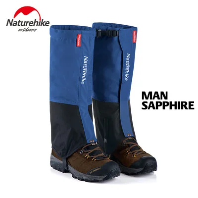 Man Sapphire blue Naturehike водонепроницаемые Зимние гетры для пеших прогулок на открытом воздухе, походные леггинсы для прогулок, мужские и женские гетры, грязевые непромокаемые чехлы для обуви - Цвет: Man Sapphire blue