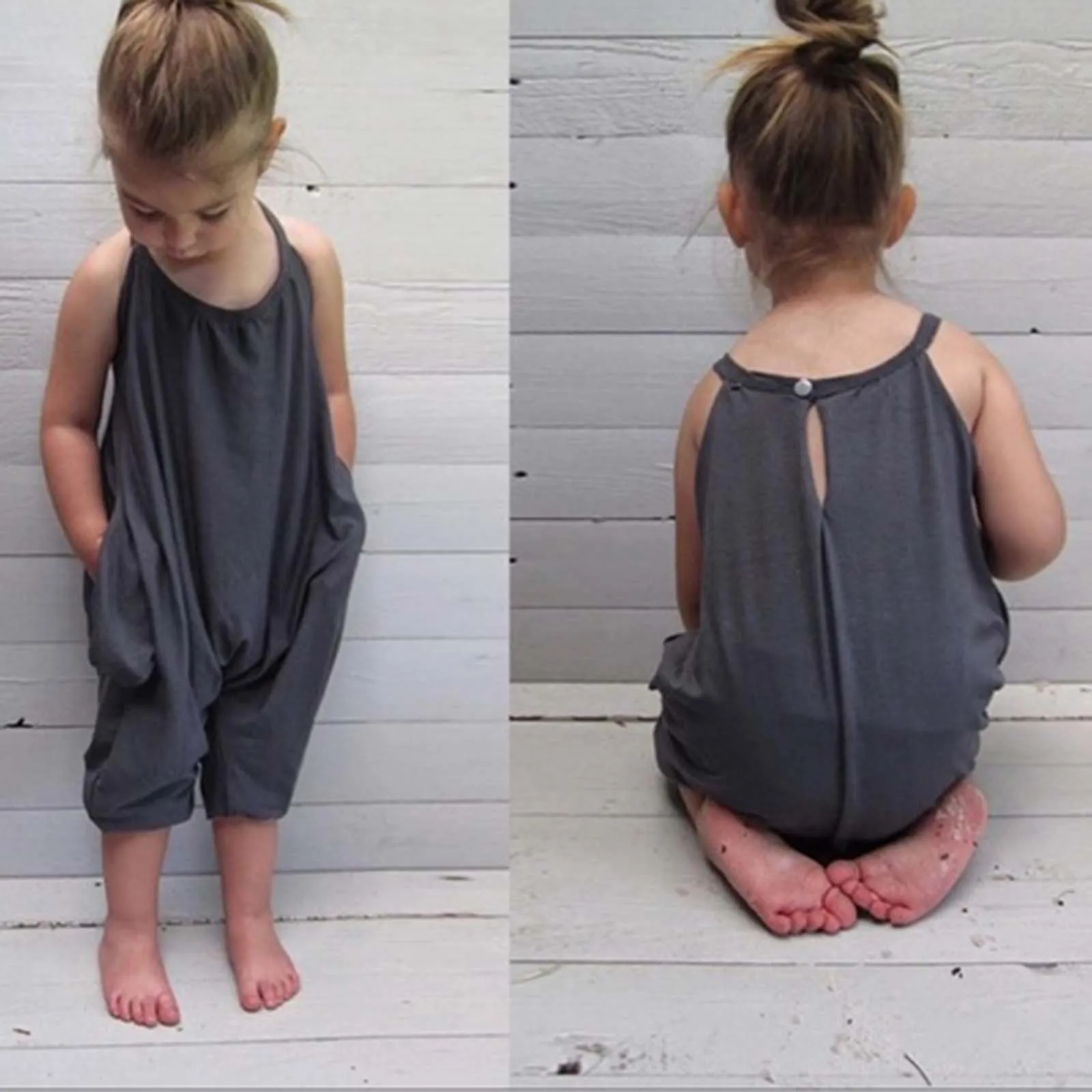 

Baby girl clothes Toddler Girls Baby Kids Jumpsuit One Piece Solid Color Romper Summer Outfits ropa bebe деская одежда боди
