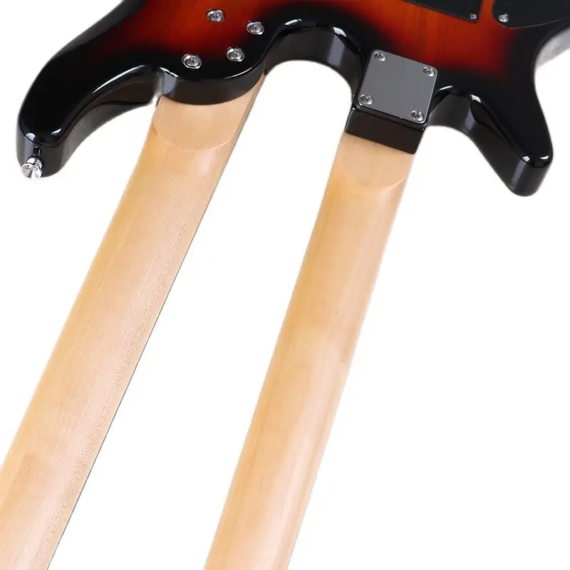 Двухструнная гитара Sunburst, 4 струны, 6 струн, полностью из массива липы, с высоким блеском