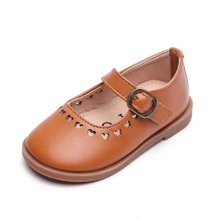 

Kids Mary Jane Shoes Girl 2021 Spring New Baby Child Fashion Non-slip Plat Heel Princess Shoes Size