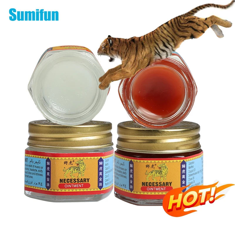 100% оригинальный красный белый тигровый бальзам мазь из Таиланда обезболивающий