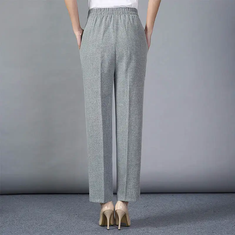 Сезон весна осень 4 Женские панталоны для офиса женские брюки XL размера плюс