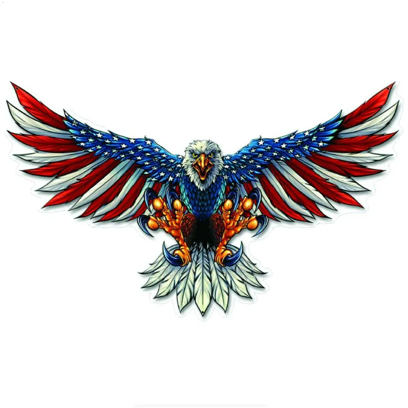 

Personality Car Stickers American Flag Bald Eagle Motorcycle Waterproof Sunscreen Decal PVC 23cm X 14cm