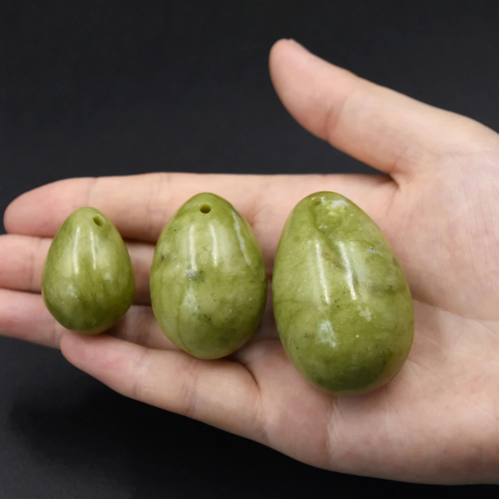 

3pcs Jade Yoni Egg Set Kegel Jade Eggs Tightening Vaginal Jade Egg Body Yoni Massage Kegel Muscle Exerciser Health Care