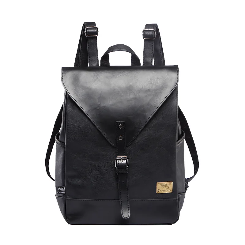 Черный Женские кожаные рюкзаки, дизайнерские рюкзаки для ноутбука Mochila Escolar, рюкзаки для девочек-подростков, рюкзаки для путешествий из искусственной кожи, Mochilas Mujer Mochila Viaje - Цвет: Черный