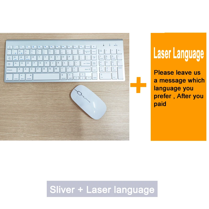 Беспроводная Bluetooth клавиатура и мышь для настольного ноутбука планшета русская