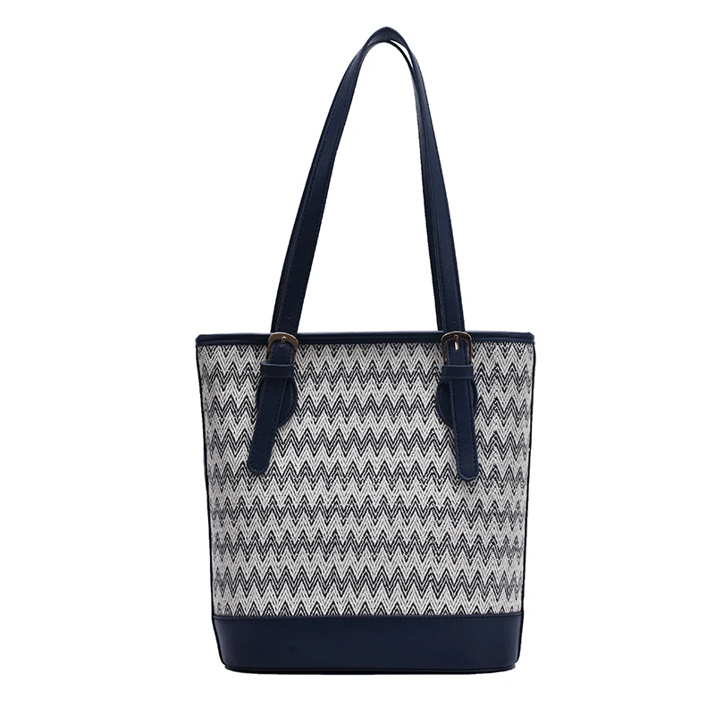 

Retro Bucket Casual Tote Bag Geometric Check Shoulder Bag Handbag Mommy Bag