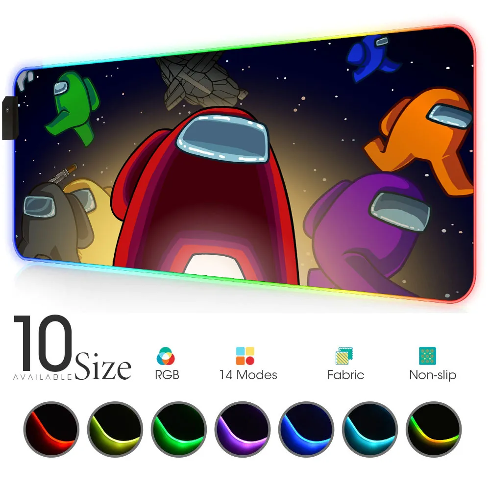 Среди нас светодиодный коврик для мыши Rgb ноутбука игровые аксессуары мини ПК
