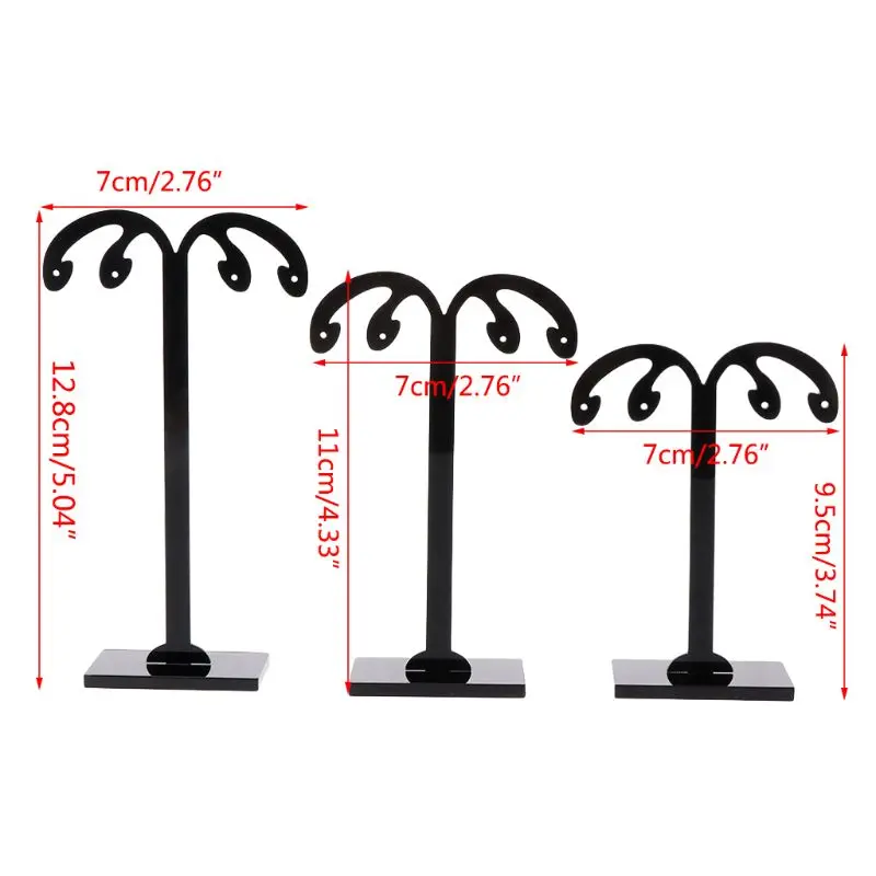 

3 Pcs/set Acrylic Earrings Ear Studs Display Stand Earring Jewelry Showing Storage Props Shelf