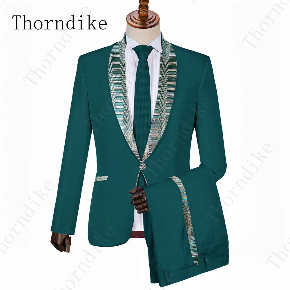 Thorndike 2020 Новое поступление мужской костюм с жаккардовый платок нагрудные