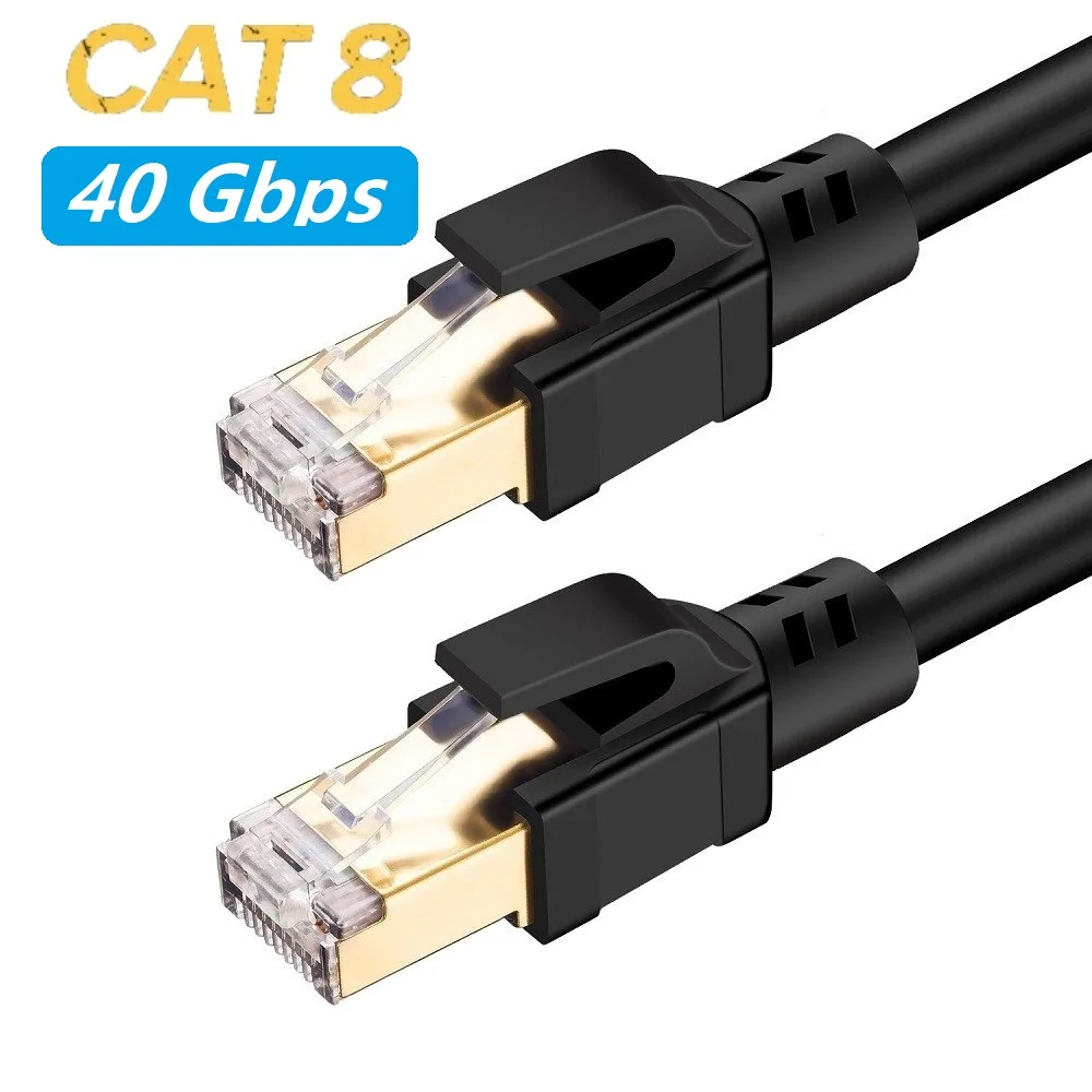 

Cat 8 Network RJ45 SFTP LAN Patch Cable Twisted Pair Wire Support High-Speed 25Gbps 2000MHz for Modem, Router, PC, PS4, Xbox One