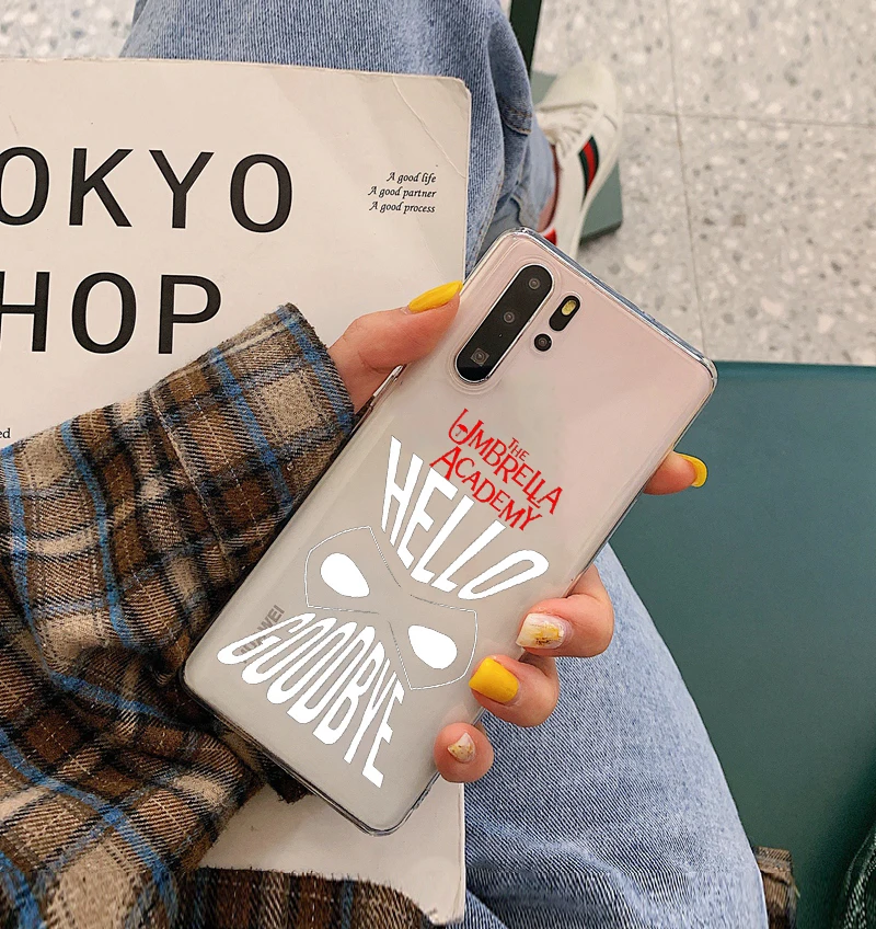 Зонт Academy из ТПУ прозрачный мягкий силиконовый чехол для телефона huawei mate 10 20 pro P8 P9