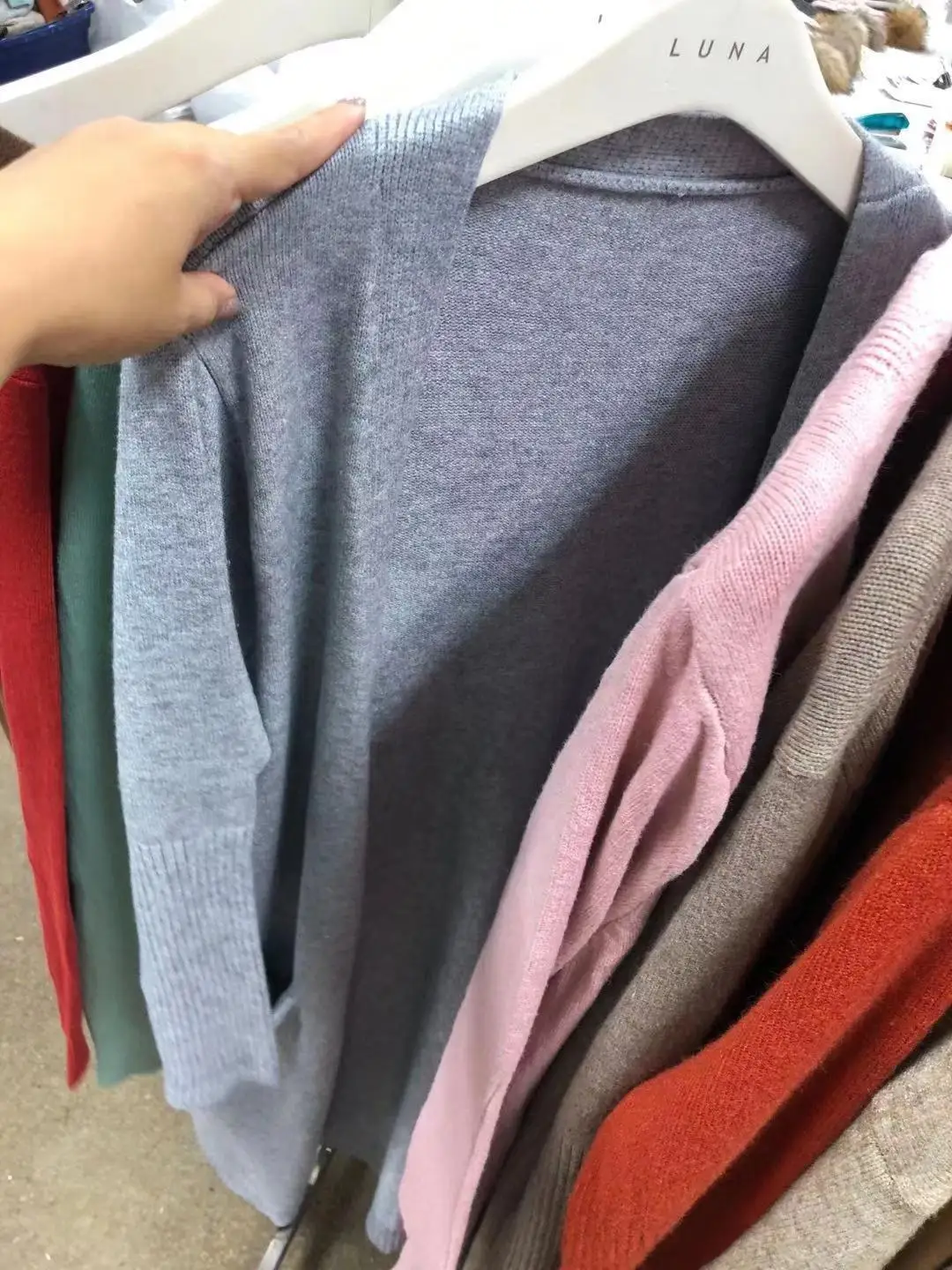 Кардиган женский вязаный зимний свободный в Корейском стиле 2021 20337 |