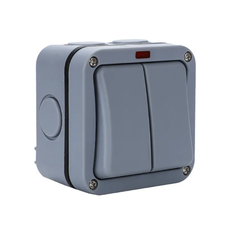 

Outdoor Waterproof Switch IP66 Outdoor Waterproof Case 1 Way 2 Way Waterproof Lighting Protection Box