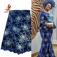 2020 high quality multicolor french nigerian sequins net embroidery lace african tulle mesh sequence lace fabric for dress