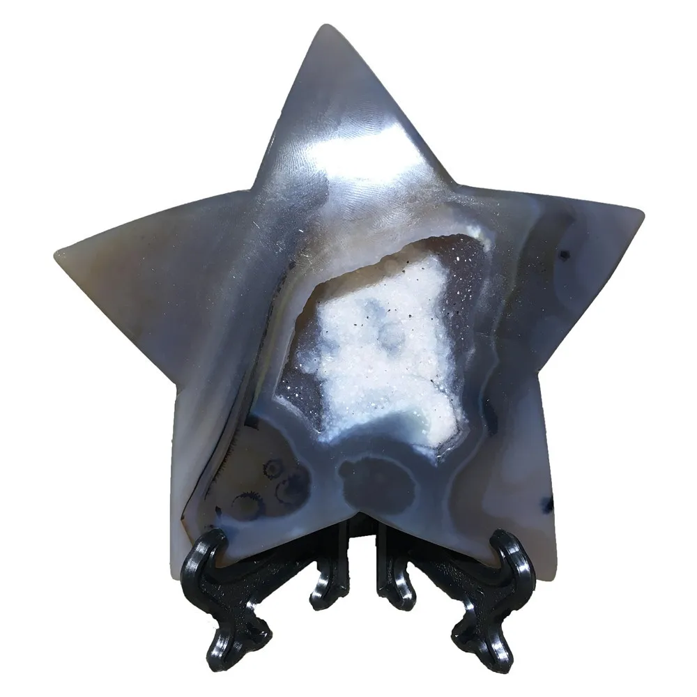 

Natural Star Druzy Agate Quartz Crystal Collection Gift Home Furnishing Articles Reiki Healing Mineral Samples Voog Geode