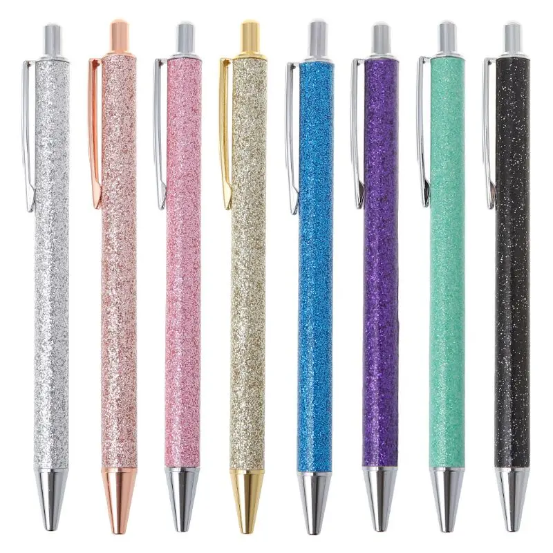 

Luxury Bling Metal Ballpoint Pen 1.0mm Glitter Oil Flow Pens Office Supplies School Stationery