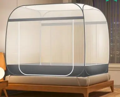 Günstig Große Drei-tür Moskito Net Jurte Verhindern Insekten Bett Vorhang Klapp Mongolei Bett Zelt Baldachin Erwachsene Mesh Baldachin Moskito Net