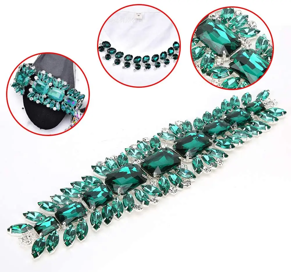 Стеклянные кристаллы стразы аппликация 20 х5 см алмазные Длинные патчи Ab