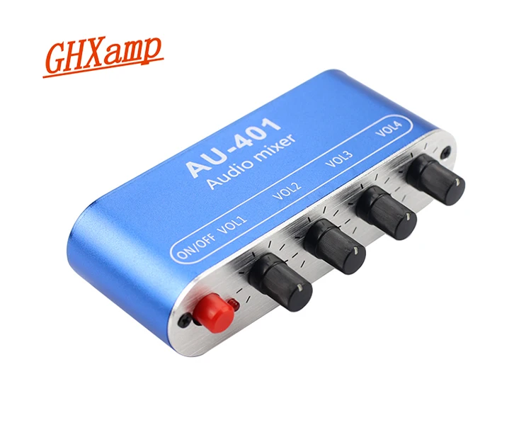 GHXAMP стерео микшер(4 входа, 1 выход) индивидуально управления доска DIY наушники усилитель чехол DC12V
