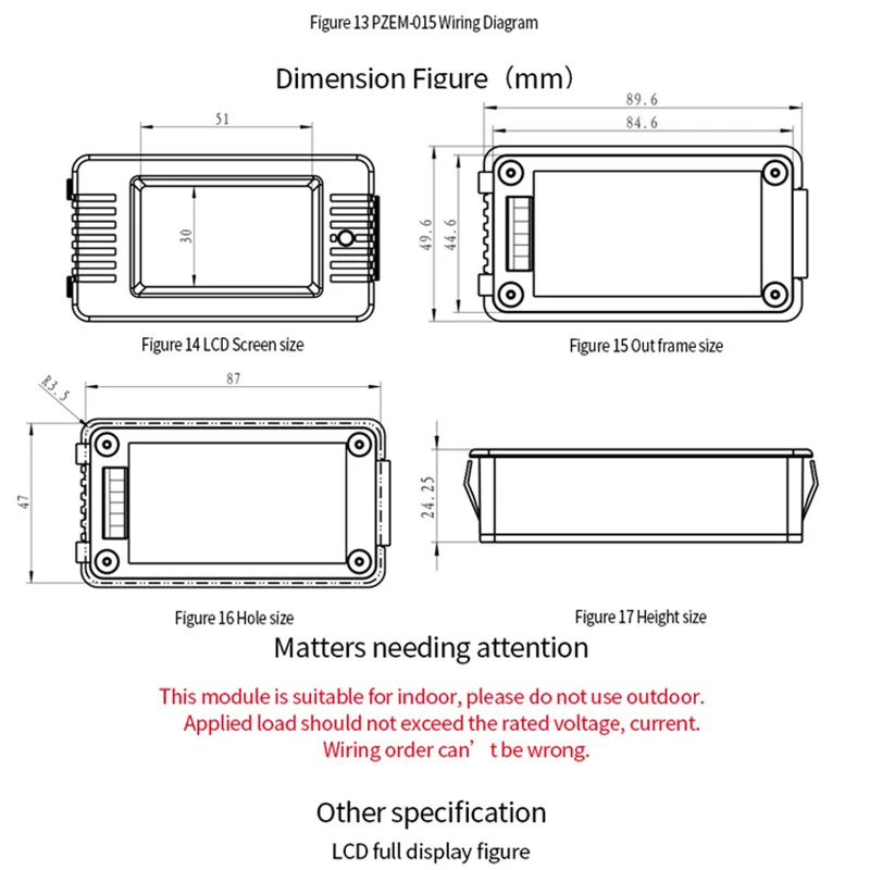 Высокоцифровой измерительный инструмент для аккумулятора амперметр вольтметр