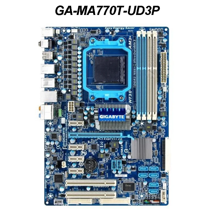 Для AMD AM3 Gigabyte GA-MA770T-UD3P материнская плата MA770T MA 770 UD3P настольных DDR3 USB2.0 16G разъем