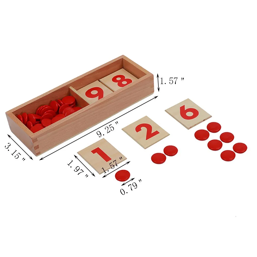 Montessori Cards And Counters Baby Math Mathematics Teaching Materials|learning  numbers|montessori numberbaby counter - AliExpress