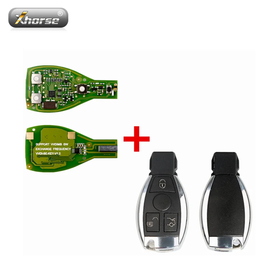 Для Benz Smart Key Shell 3 кнопки для Mercedes сборка с XHORSE VVDI BE pro улучшенная версия| |