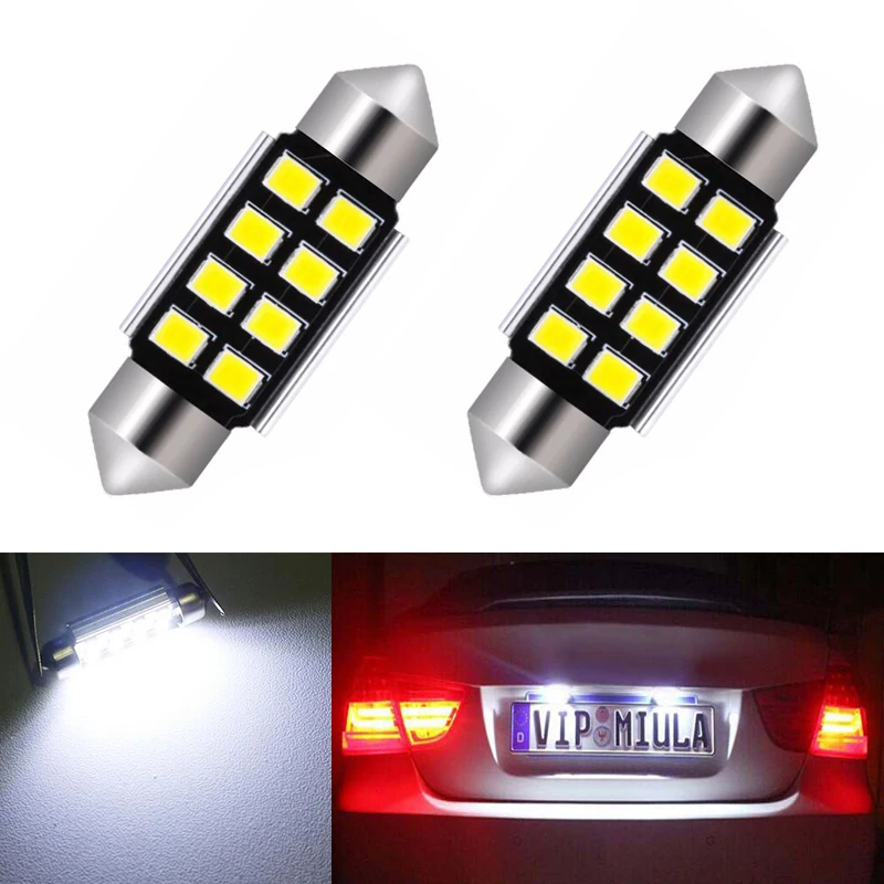 Светодиодный купольный светильник Festoon размером 36 мм 2x 8SMD 2835 SMD CANBUS лампы для