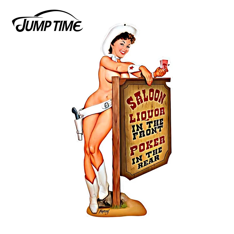 JumpTime 13 см x 6 8 Стайлинг автомобиля пикантные Винтажные висячие Стикеры для капота