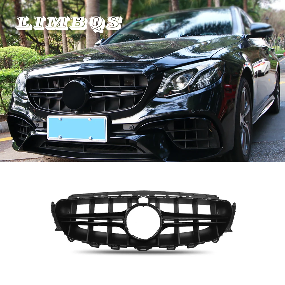 

Car front sport grill kidney grilles for Benz W213 E63 AMG series gloss black sports style grille front bumper decoration