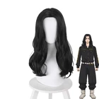 Длинный термостойкий парик из синтетических волос с рисунком Токийский рептиз Baji Keisuke черного цвета + бесплатная шапочка для парика