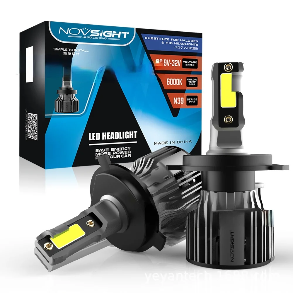 

NOVSIGHT Car Headlight H4 Hi/Lo Beam LED H7 H1 H3 H8 H9 H11 H13 9005 9006 9007 50W 10000lm 6500K Auto Headlamp Fog Light Bulbs