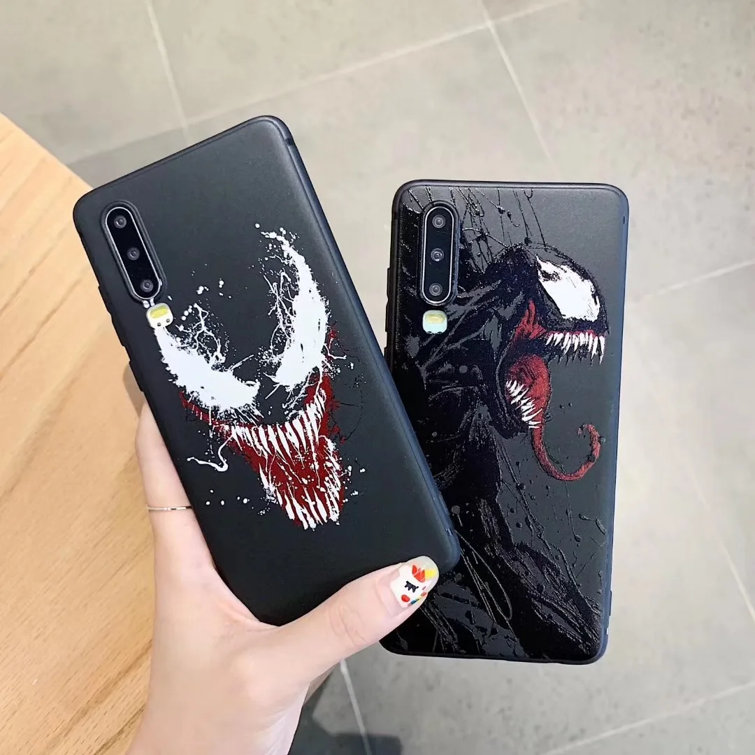 Marvel Venom 3D Relief TPU Back Phone Case for Samsung S8 note9 Huawei iphone 6 s 7 8 plus 11 Pro Max X XS Xr Cover |