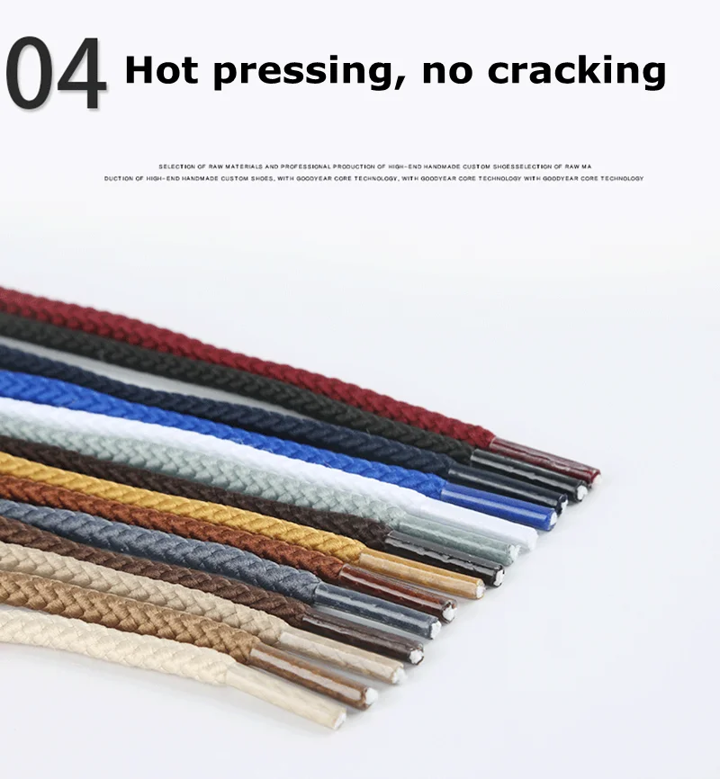 1 пара полиэфирных однотонных шнурков для обуви, круглые шнурки для прогулок, походов, Высококачественная обувь, шнурки для детей и взрослых, унисекс, не скользкие шнурки