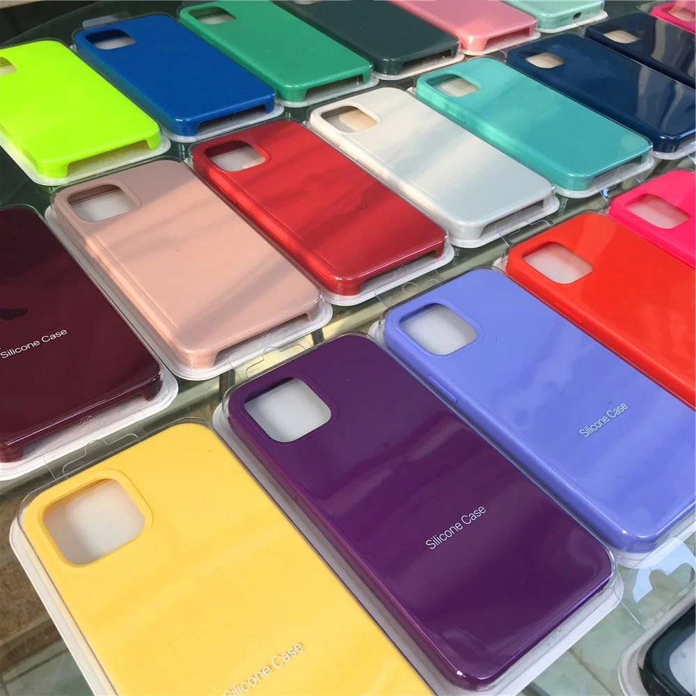 

Luxury Original Silicone Case For iPhone SE 2020 12 Mini X XR XS Max Cases For Apple iPhone 11 Pro Max 7 8 6 6S Plus 12 Pro Case