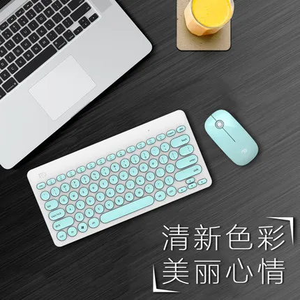 

2.4G USB Wireless Gaming Keyboard Mouse Combo Round Button Keyboard Silent Mouse For Macbook Lenovo Dell Asus HP Laptop Computer