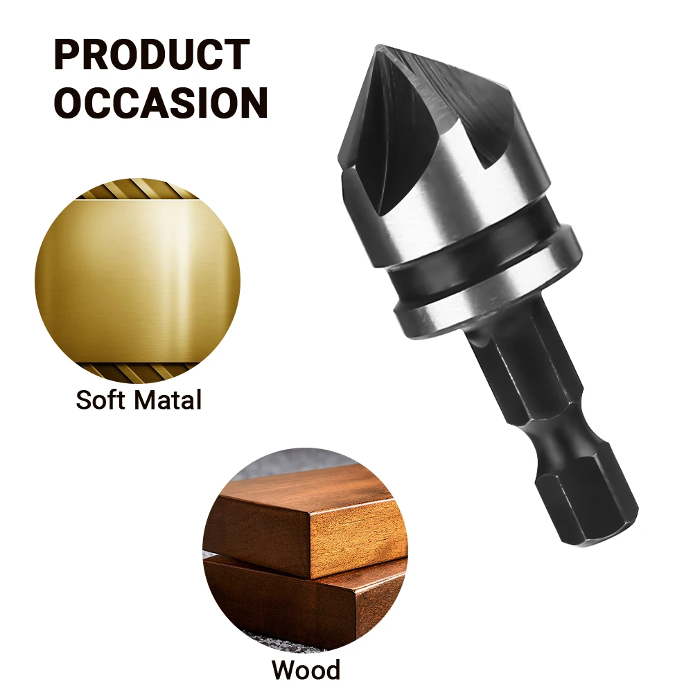 3 шт. 12-16-19 мм Шестигранная Зенковка для дерева металла Быстросменные сверла