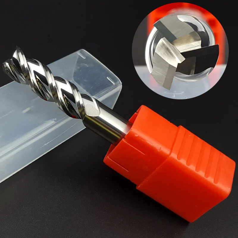 1 шт. Фрезерный резак с ЧПУ HRC55 3 фреза твердосплавная Концевая для алюминия меди