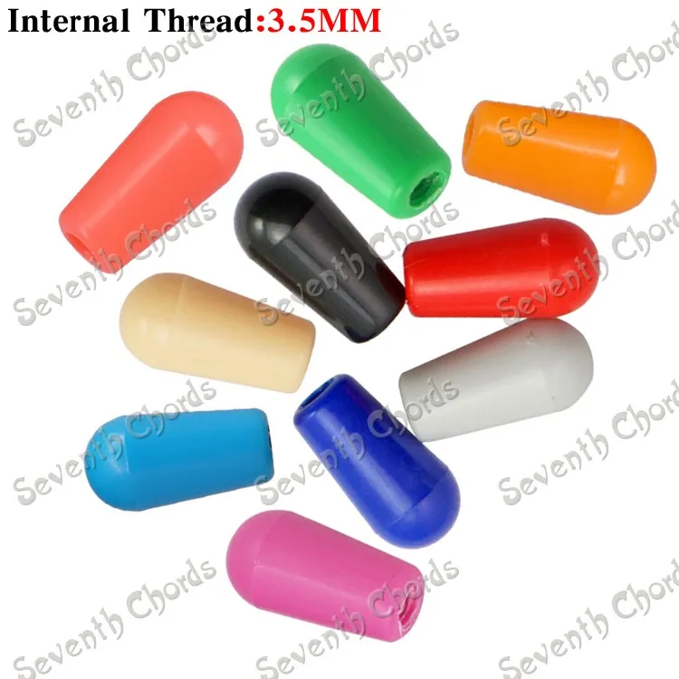 

20 Pcs (M3.5) Plastic Toggle Switches Knobs/Cap/Tip For Electric Guitar (Internal Thread 3.5mm) 10 Colors Can Choose