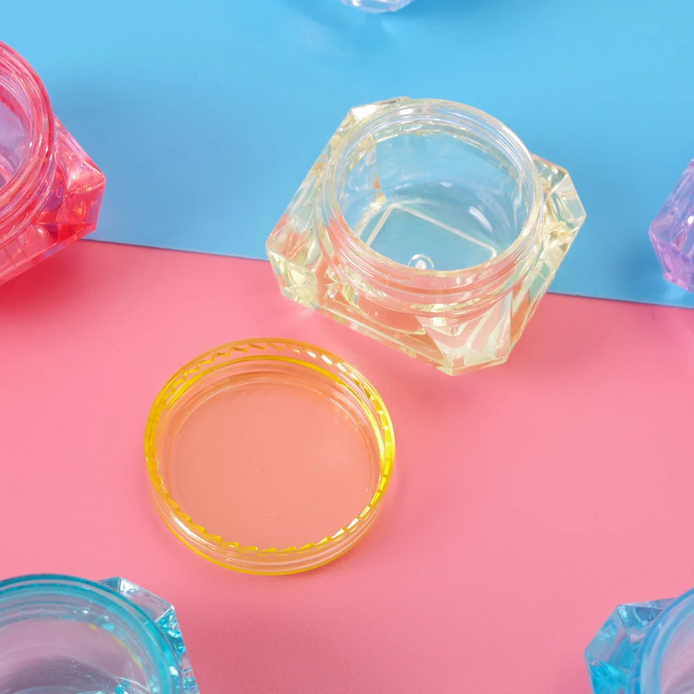 5g пустой Пластик набор кисточек для макияжа банку горшки смешанные Цвет алмаз