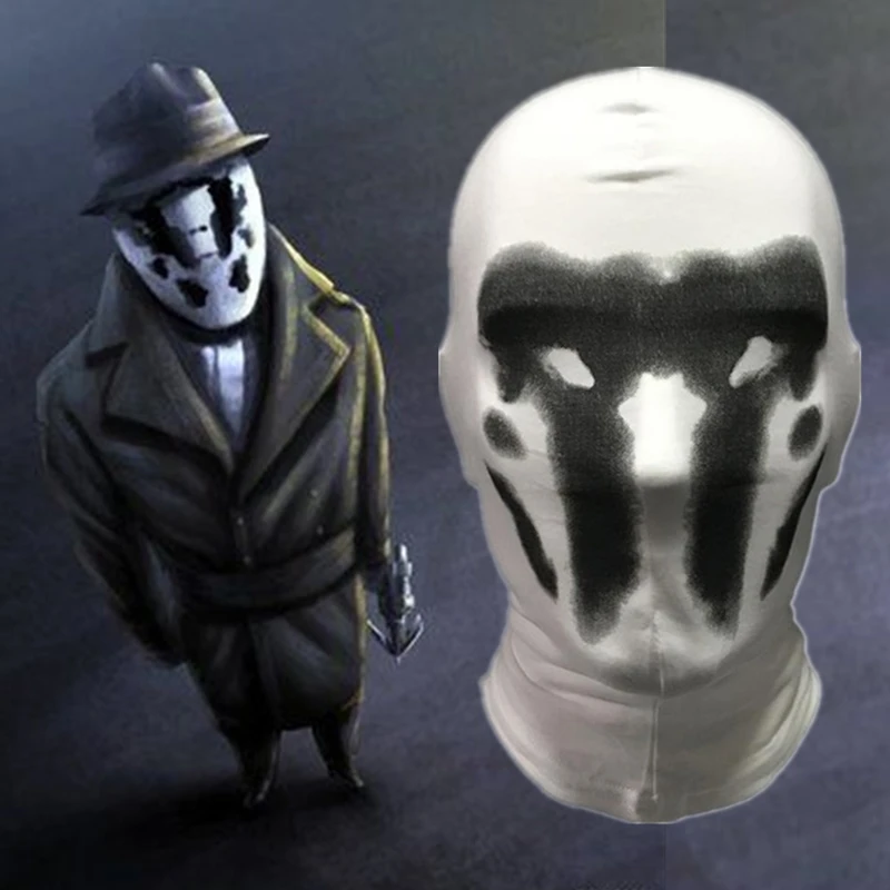 Watchmen Rorschach головной убор маска Маскарадная на Хэллоуин цифровая печать новинка