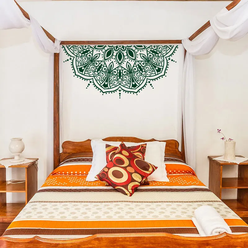 

Flower Mandala Wall Decal Car Door Window Vinyl Stickers Bedroom Living Room Home Decoration Half Mandala Beautiful Mural E714