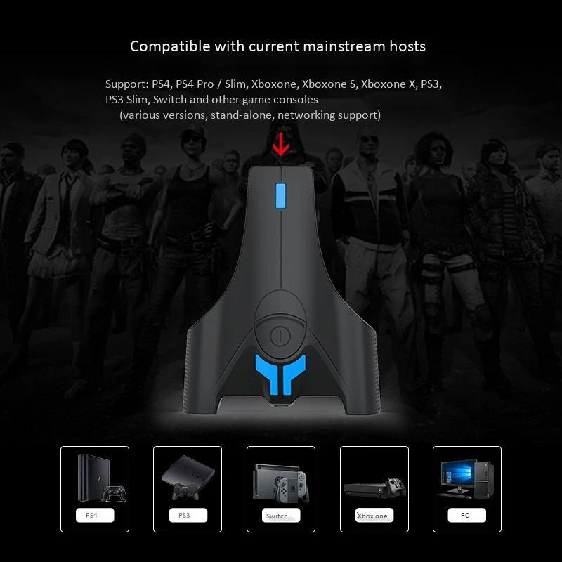 Клавиатура и переходник для мыши конвертер с 3 5 мм микрофоном Nintendo Switch / PS4 One PS3