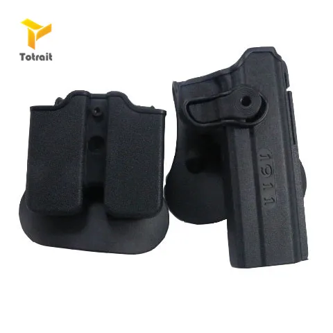 Кобура для пистолета HANWILD IMI 1911 с мешочком магазина черный Койот Полимерная Roto Colt