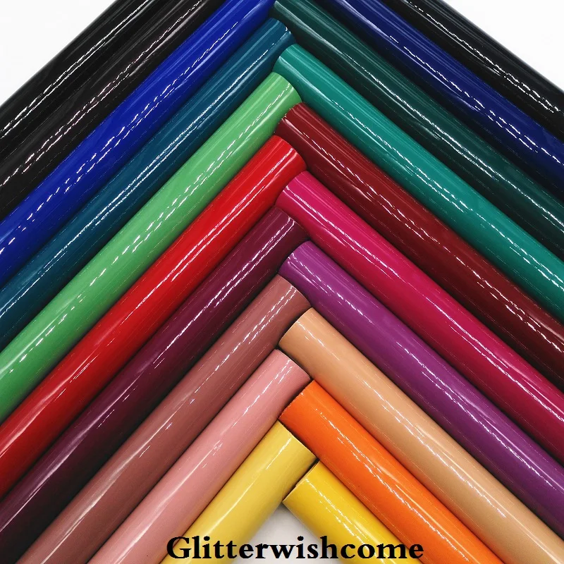 Ткань Glitterwishcome 21x29 см Размер A4 винил для бантов лакированная гладкая кожа ткань из